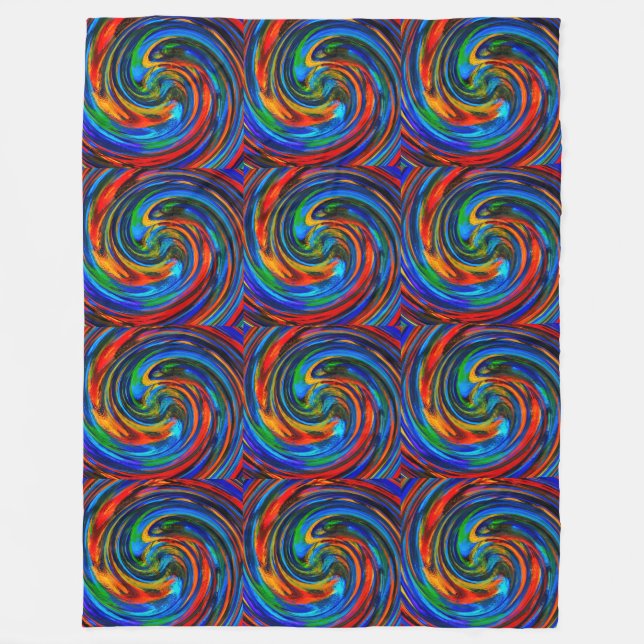 Modern wirl-Abstrakt art. 8 Fleecefilt (Framsidan)