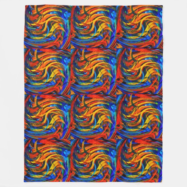 Modern wirl-Abstrakt art. 9 Fleecefilt (Framsidan)