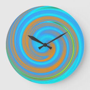 Modern wirl-Abstrakt art. nr 44 Stor Klocka