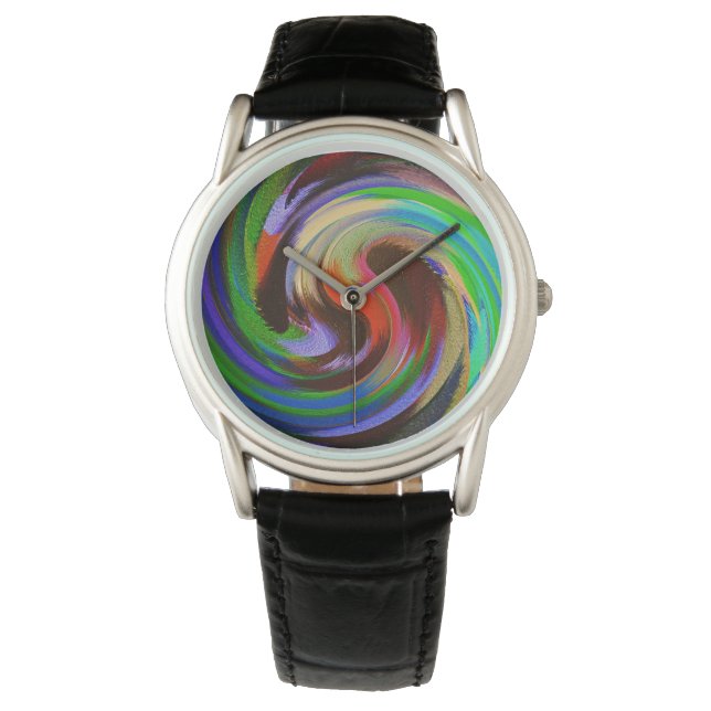 Modern wirl-Abstrakt art. nr 77 Armbandsur (Framsida)