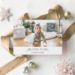 Modern Wish Helgdag Photo Card med redigerbart med Julkort