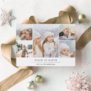 Modern Wish Helgdag Photo Card med redigerbart med Julkort