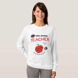 Modern With personalized name for teacher T Shirt