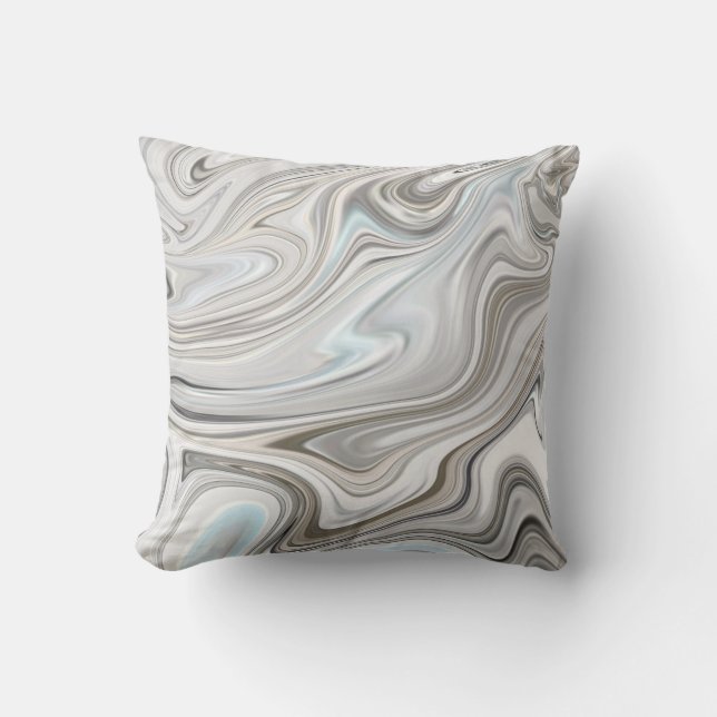 Modern Withe Marble Kudde (Framsida)