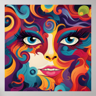 Modern Woman Vibrant Whirl från Känslor Poster