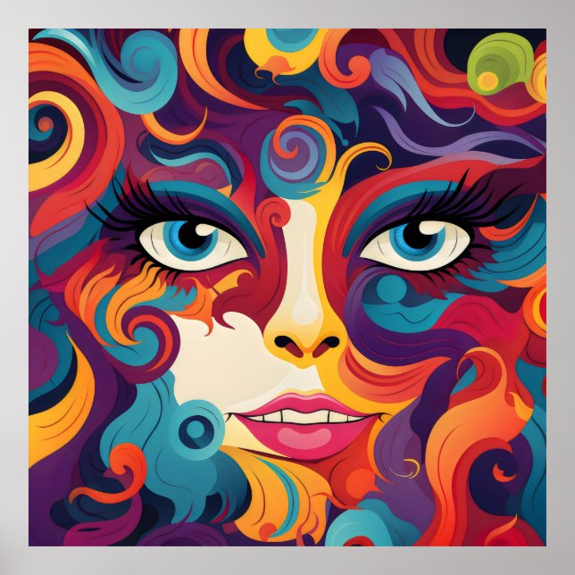 Modern Woman Vibrant Whirl från Känslor Poster (Framsidan)