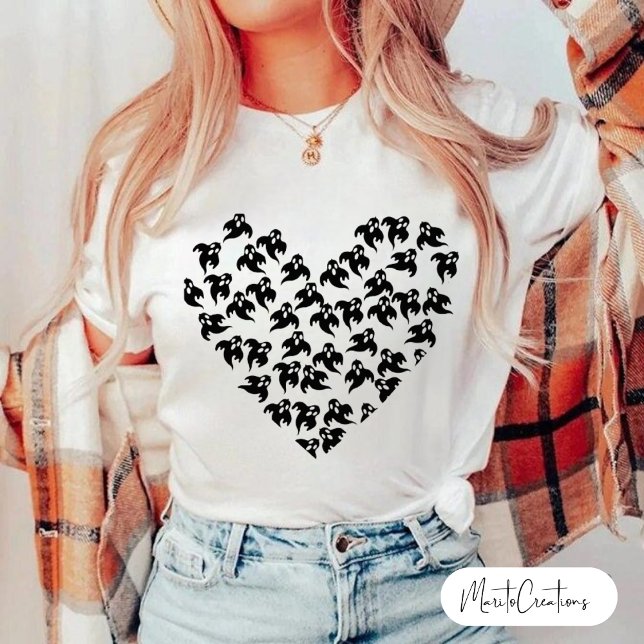 Modern Women's Halloween Doodle T-Shirt (Skapare uppladdad)