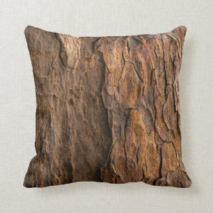 Modern Wood Cotton Dekorativ kudde