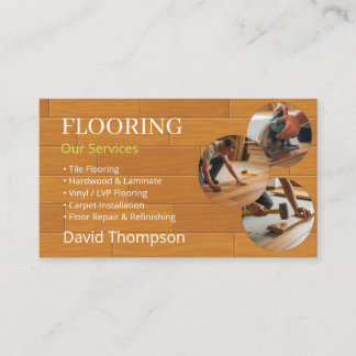Modern Wood Flooring Tile Service Visitkort
