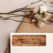 Modern Wood Grain Geometric Mönster Returadress