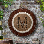 Modern Wood Hue Chestnut och Baywood Darttavla<br><div class="desc">Modern Wood Hue Chestnut och Baywood Dart Board bedriver underbar familjeverksamhet. Det är ett utmärkt tillägg till ditt spelrum eller party. Anpassa enkelt den här grafikdesignen med Monogram.</div>