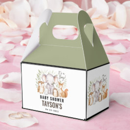 Modern Woodland Animals Forest Boy Baby Shower Presentaskar