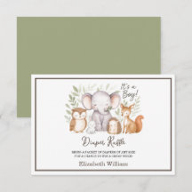 Modern Woodland Animals Forest Boy Baby Shower