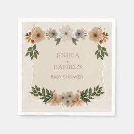 Modern Woodland Baby Shower Cocktail Napkin Pappersservett