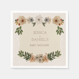 Modern Woodland Baby Shower Cocktail Napkin Pappersservett