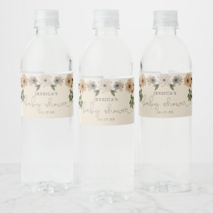 Modern Woodland Baby Shower-Vattenflaska etikett
