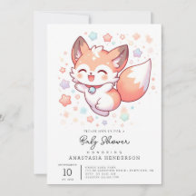 Modern Woodland Fox Baby Shower