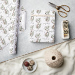 Modern Woodland Hjort Watercolor Helgdag Presentpapper<br><div class="desc">Rustik,  modern stil-borste målade hjortens pappra helgdag. Mjuka pastellbruna och grönt. Se produktserien fullt helgdag för denna konstruktion från inbjudan till party på https://www.zazzle.com/collections/christmas_deer_holiday_party-119041157881631705</div>