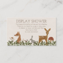Modern Woodland Visning Shower Baby Shower Card