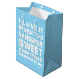 Modern Xmas Blue & White Gift Bag | Sweet Xmas