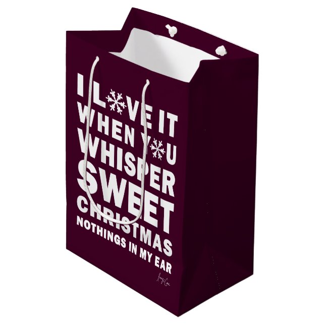 Modern Xmas Maroon, Burgundy | Söt Xmas (Framsidan Vinklad)