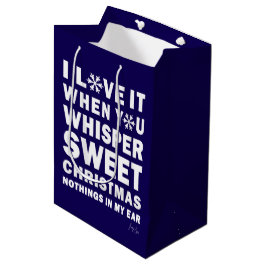 Modern Xmas Navy & White Gift Bag | Sweet Xmas