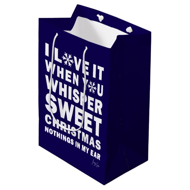 Modern Xmas Navy & White Gift Bag | Sweet Xmas (Framsidan Vinklad)