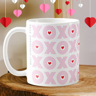 Modern XOXO Alla hjärtans dag Bästa Flickvän Kaffemugg