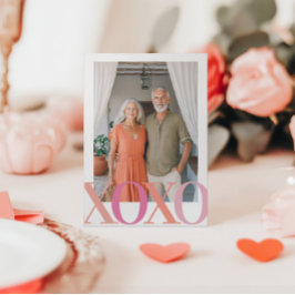 Modern XOXO-fotoValentines Julkort