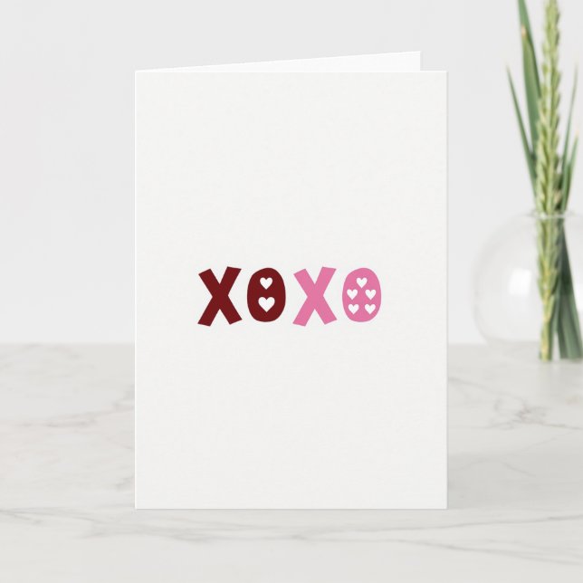Modern Xoxo-kort Kort (Framsida)