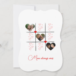 Modern XOXO Red Hearts Valentines day-fotokort Inbjudningar