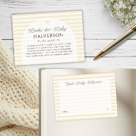 Modern Yellow Baby Shower Book Request Tilläggskort