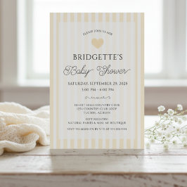 Modern Yellow Country Club Baby Shower Inbjudningar