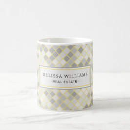 Modern Yellow & Gray Geometric Business Logo  Kaffemugg