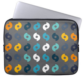 Modern Yin-Yang Mönster Laptop Fodral