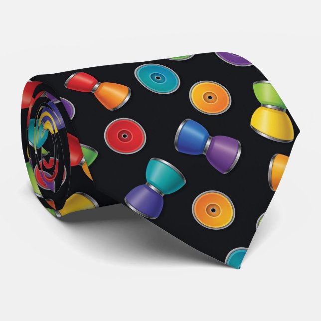 Modern Yo-Yo Mönster Halsduk Slips (Rullad)