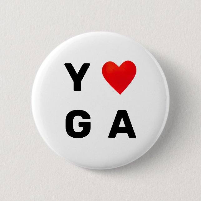 Modern Yoga Heart Knapp (Framsida)