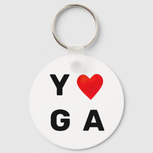 Modern Yoga Hjärta Nyckelring