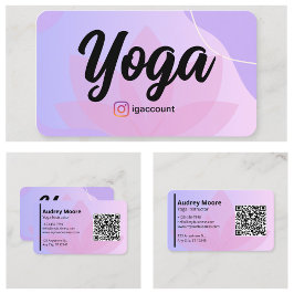 Modern Yoga-instruktionsmallar Visitkort