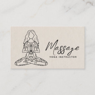 Modern Yoga-instruktionsskript Yoga Visitkort