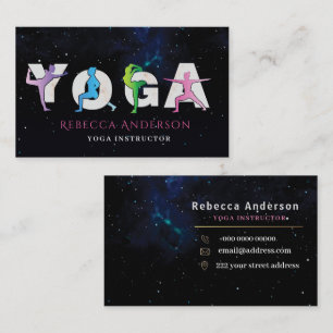 Modern Yoga-instruktör Stil Helhetshälsning Visitkort
