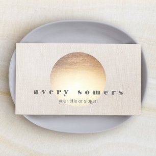 Modern Yoga-instruktör Zen Guld Circle Visitkort