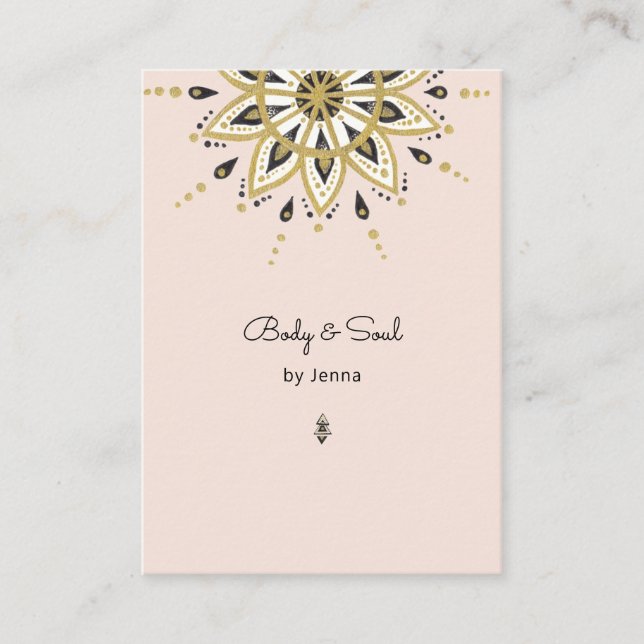 Modern Yoga Massage Wellness Business Card Visiten Visitkort (Framsida)