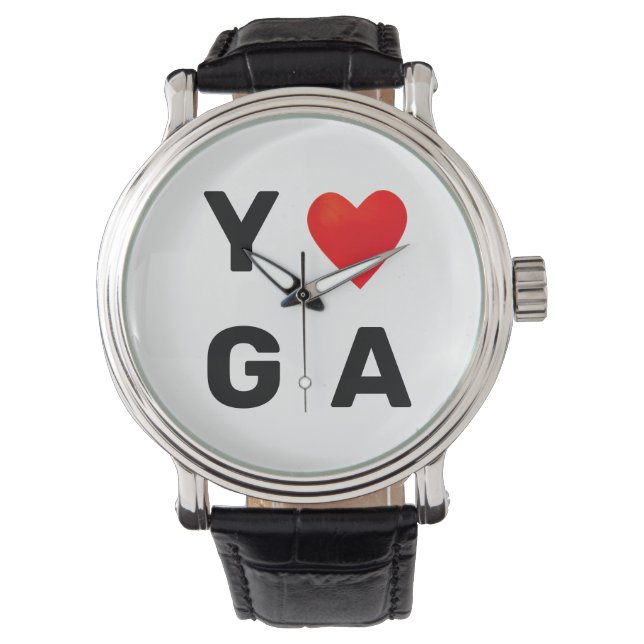 Modern yogahjärta armbandsur (Framsida)