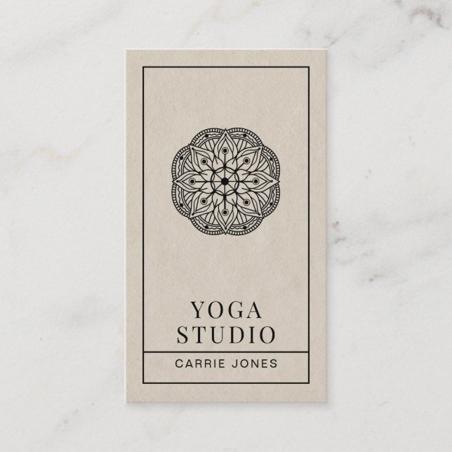 Modern yogastudio visitkort (Framsida)
