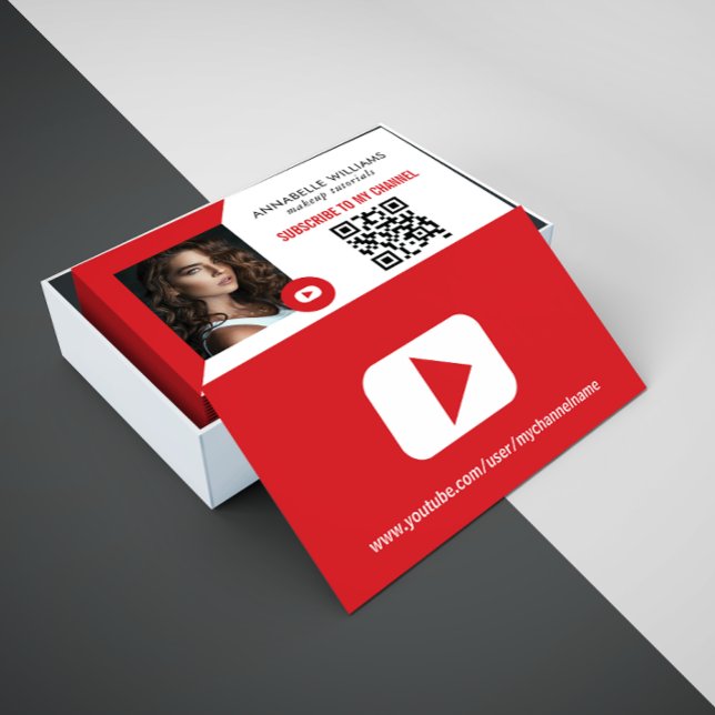 Modern YouTube-foto Visitkort (Skapare uppladdad)