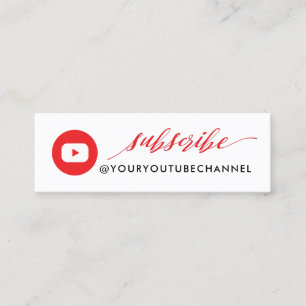 Modern YouTube Qr Code Mini Visitkort