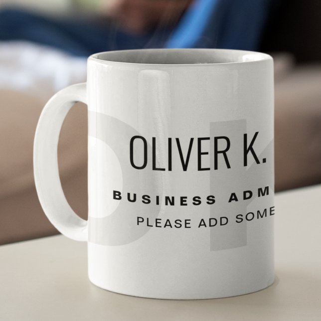 Modern yrkeskategori Mugg med Monogram (modern and elegant )
