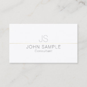 Modern yrkesmässig elegant vitguldMonogram Visitkort