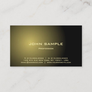 Modern yrkesmässig elegantsvart och guld- Matte Visitkort